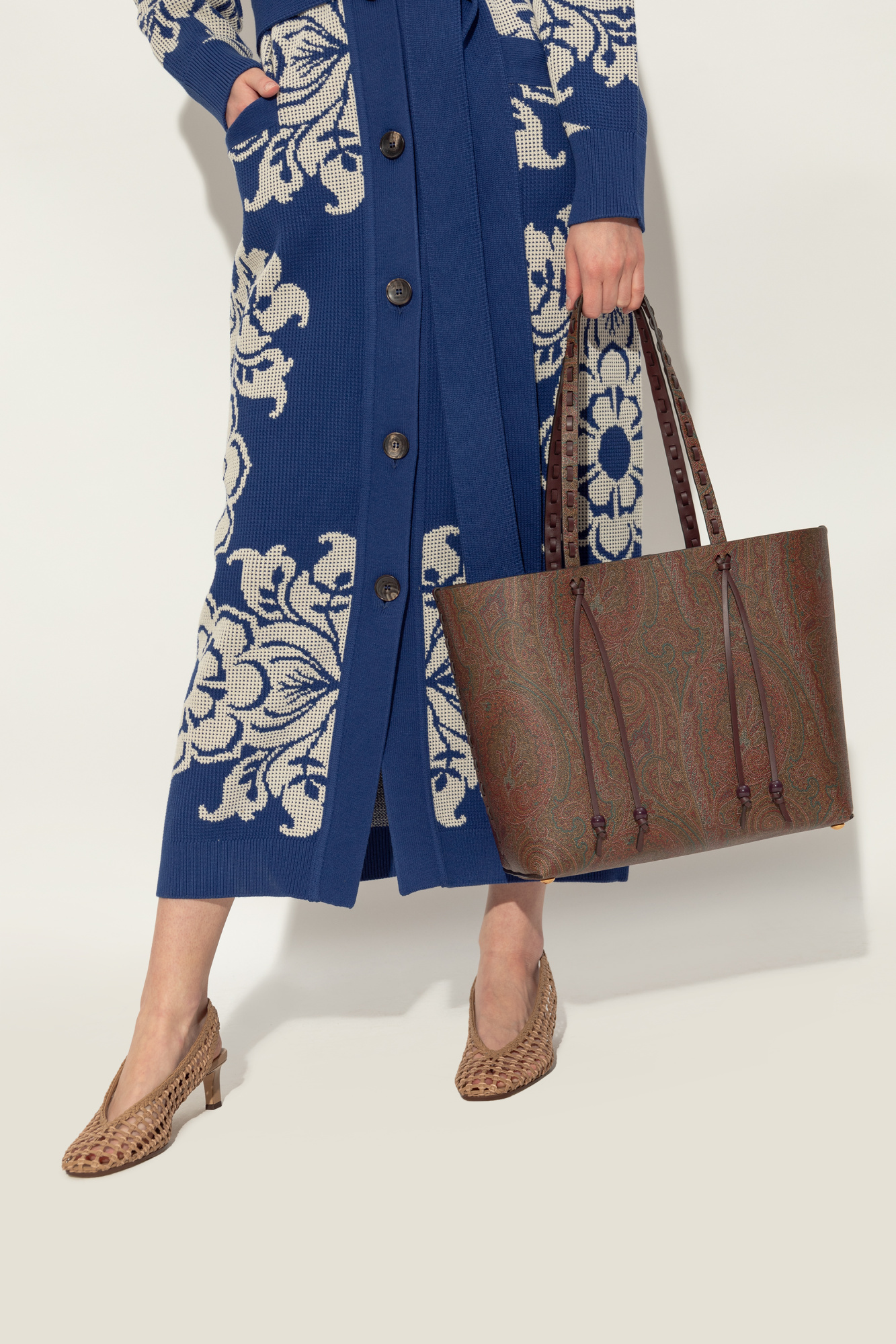 Burgundy shopper type bag Etro - Vitkac Canada